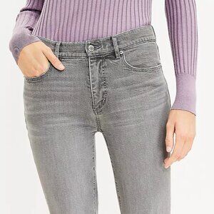 $80 NWT LOFT Skinny Curvy Mid Rise Gray Jeans 16 Fall 2021 Collection Cotton